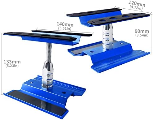 RC Car Work Stand Aluminum Repair Workstation 360 Degree Rotation Lift w/ 17mm Wheel Wrench for 1/8 1/10 1/12 1/24 Traxxas Slash