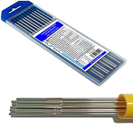 Hastes de solda de aço inoxidável Kunwu ER308L 3/32 X 36 e Blue 1/16 Tungsten Elecrode Conjunto