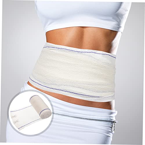 Hemoton 4 Rolls Corset Bandage Sports Protetor de peito de algodão branco