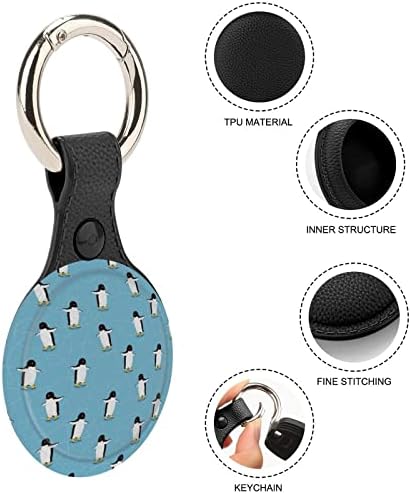 Skate Penguin Holder para Airtag Key Ring TPU Proteção Caso Caso Locator Tag para Pets de bagagem de carteira