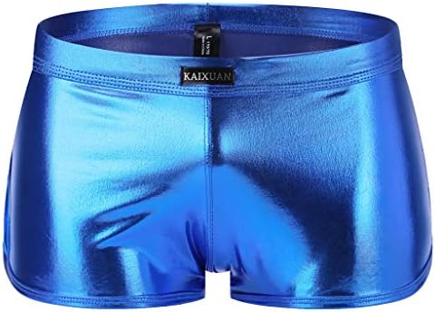Boxers for Men Mens couro de laca de laca cuecas imitação de calças de roupas íntimas sexy masculinas