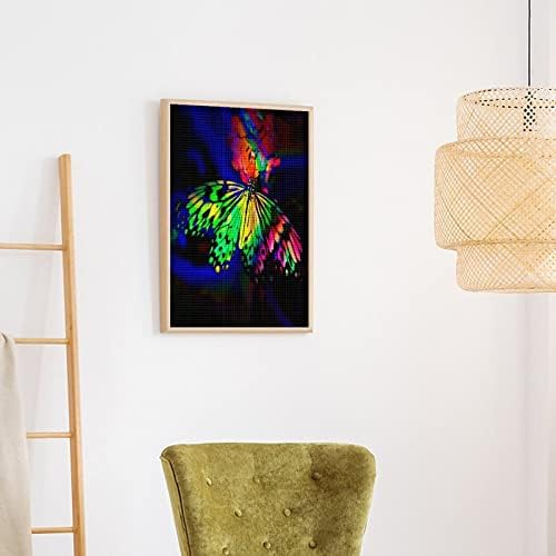 Rainbow Butterfly Diamond Painting Kit Art Pictures Diy Full Drill Acessórios para casa adultos Presente para decoração de parede em casa 12 x16