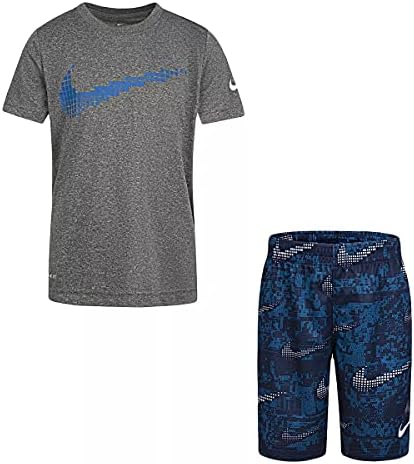Nike Boy's Graphic T-Shirt and Shorts 2 peças Conjunto