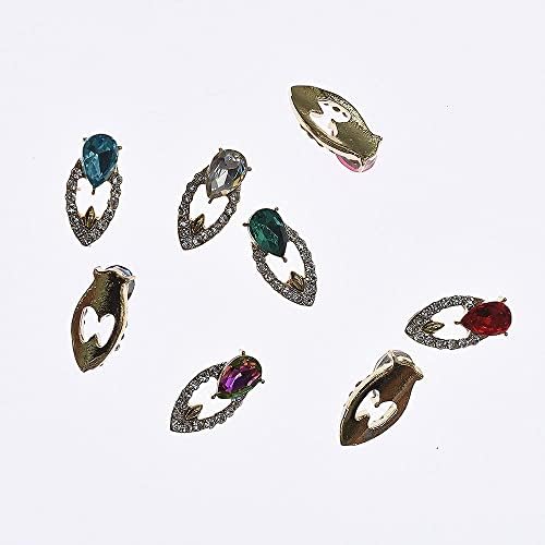 10pcs luxuosos hidropolas oco strassões encantos de beleza unhas de jóias acessórios de jóias metal para decorações de arte de unhas 3D Top -