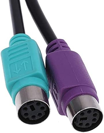 FZZDP USB a Dual PS 2 Cabo USB Masculino para Feminino/2 Adaptador de Adaptador de Extensão para teclado e Mouse