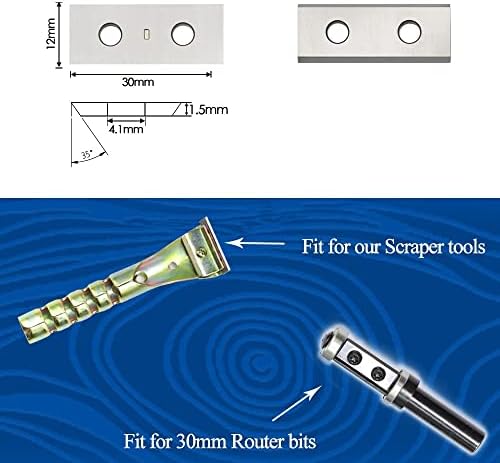 Dupha 100pcs Turnando inserções de cortador de carboneto, quadrado 30x12x1,5mm 1,18 polegada Inserções de carboneto