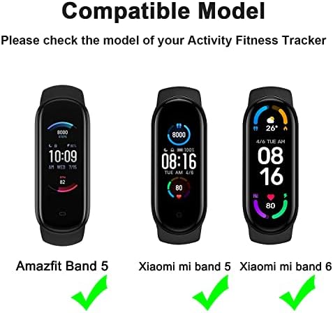 4 Bandas de embalagem Substituição para Amazfit Band 5 Substituição, compatível com Amazfit Band 5 Silicone Sport Strap