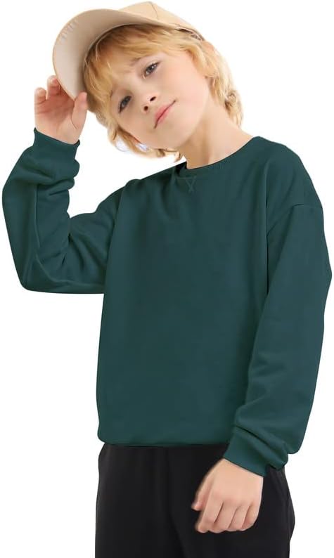 Jiahong Kids Fleece Sweetshirts Moldura macia de algodão quente Camisa de manga comprida Sweetshirts para meninos ou meninas