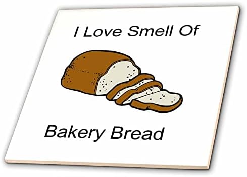 Imagem 3drose de eu amo cheiro de pão de padaria com pão de desenho animado - azulejos