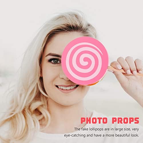 Aboofan lollipop prop ornamentos doces falsos pollipop fada princesa wand lollipop stick stick de comida falsa adereços de partida