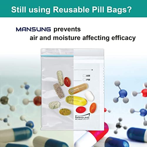 Bandeja de carregamento de Mansung S 2pcs - Uso de bandeja plástica de 7 slots com sacos de pílulas de mansung, suíte de comprimidos,