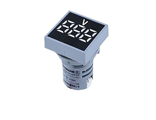 NIBYQ 22mm Mini Voltímetro Digital quadrado AC 20-500V Volt Volt Tower Tester Medidor LED LED Indicador Lâmpada Display