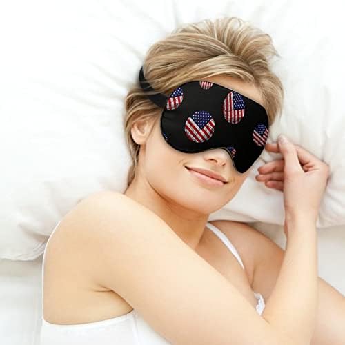 Tampa de máscara de olho de vôlei de vôlei de bandeira dos EUA Tampa de máscara de olho macio de sombra eficaz com cinta elástica