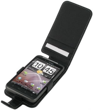 Monaco Flip Tipo de capa de couro preto com clipe de cinto destacável para Verizon HTC Thunderbolt 6400