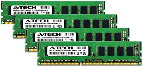 A -Tech 32GB Kit Memory RAM para Dell Precision T1700 - DDR3 1600MHz PC3-12800 ECC UDimm 2RX8 1.5V - servidor