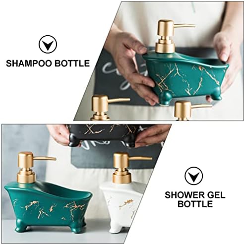 Cabilock Hand Soop Dispenser Wash 350ml Botas vazias Bottles Placer Soof Dish shampoo Cerâmica Garrafa Recarregável para Shampoo
