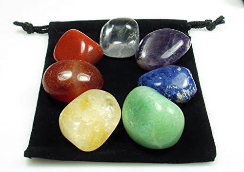 A mágica está em você Chakra Healing 7 Stone caiu de cristal com livreto de instruções e bolsa