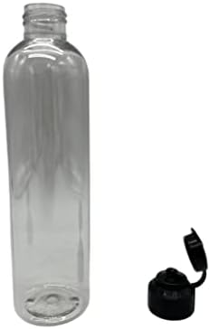 Garrafas plásticas de Cosmo Clear de 8 oz -3 Pacote Recipientes de garrafas vazias - Óleos essenciais - Cabelo - Produtos