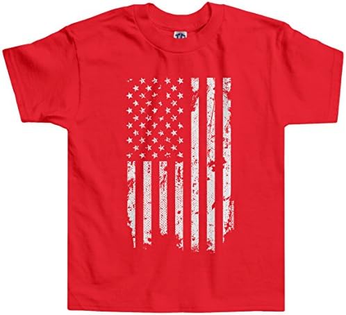T-shirt de threadrock boym meninos de bandeira americana angustiada