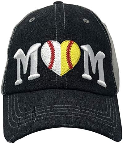 Cocomo Soul Womens Ball Mom Hat | Baseball/Softball Mom Hat | Cap mamãe de softbol de beisebol | Chapéu de mamãe de beisebol