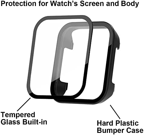 Case de smartwatch smaate com protetor de tela compatível com enomir ID208bt, skg v7 pro e agptek lw31 1,69 ”smartwatch,