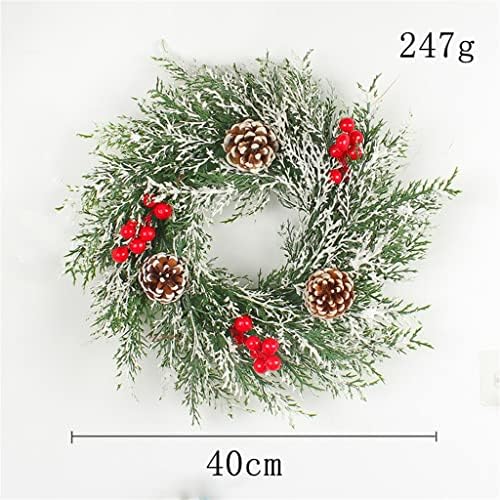Red Fruit Wreath Wall Decoration Pine Cone Rattan Circle Home Holiday Decoration Door