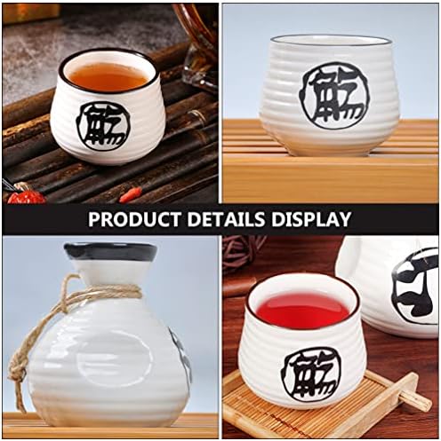Fomiyes Shot Glasses Cerâmica Japanese Japonês Conjunto incluem 1 garrafa de tokkuri e 2 copos de Ochoko para um saquê