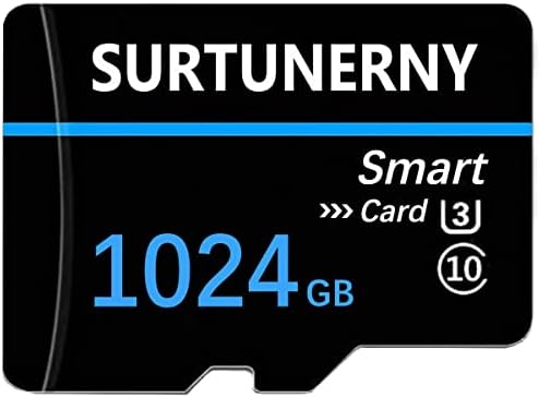 Cartão de memória SurTunerNy TF Card 1024 GB com cartão de memória do adaptador de cartão TF Hight Classe 10 cartão de memória TF Card