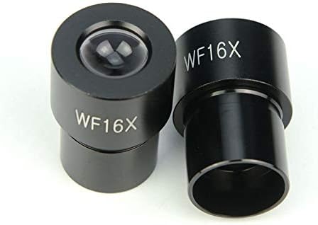 Sh-chen 1 pc 16x ocular angular larga ocular wf16x ocular de campo largo com tamanho de montagem de 23,2 mm compatível com microscópio