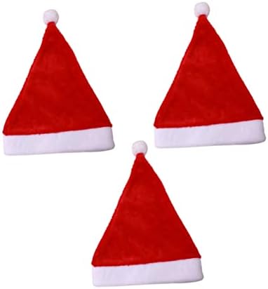 Besportble 3 PCs Festa de Natal Hat Christmas Elf Hat Kids Presente Santa Clause Hat Hat Papai Noel para Mulheres para Adultos