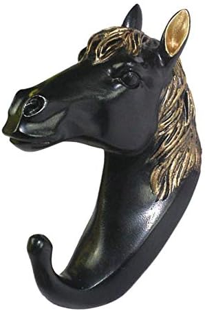 Leefasy 3pcs resina o animal de cavalo gancho pendurado toalhas decorativas