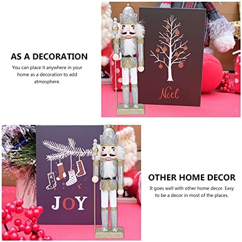 PretyZoom 5 PCS Desktop de decoração de prata. Snow festive e DIY Office Glitter Doll CM Decorations Decorations Puppets Tree Figura