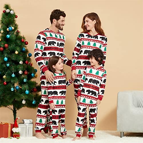 Pijamas de Natal da família Patpat Conjunto de férias de Natal de Natal PJS Mulheres com capuz homens garoto de bebê de