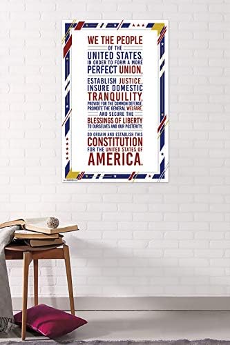 Trends International The United States of America - Constitution Preambl Wall Poster, 22.375 x 34, versão sem moldura