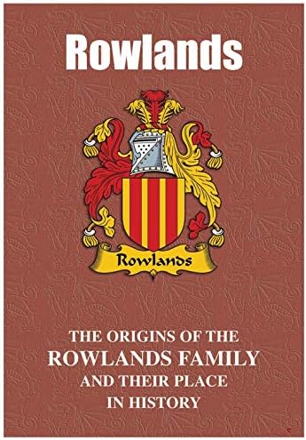 I Luv Ltd Rowlands Livreto de História do Sobrenome da Família Galês com breves fatos históricos