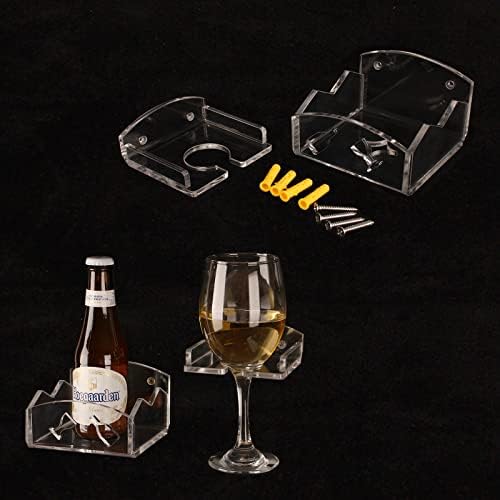 Porta de vidro de vinhos Porta de cerveja Beer & Wine Glass Suport para banheira e chuveiro banheiro vingador de vinhos