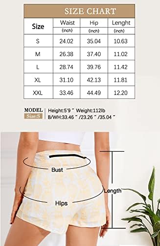 Qpmmber feminino de abacaxi shorts ginástica Biker de ginástica Running Sports Sports Short calças