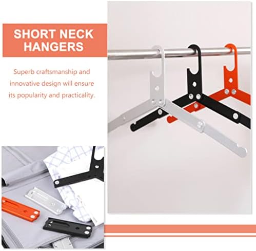 Zerodeko 3pcs cabides dobráveis ​​cabides portáteis Cabides de roupas portáteis Aço inoxidável Racks colapsível Rack para roupas