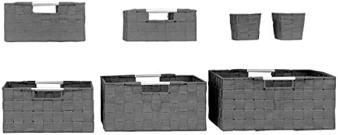 Caixa de armazenamento de sorbus, lixeira de cesta de cesta de recipiente, cubo de cubo conjunto de cesto de armazenamento
