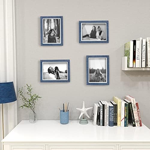 Quadros de imagem shampsen 5x7 FRAMENTOS AZUL AZUL Conjunto de 2 para o presente de decoração de parede e mesa para aniversário