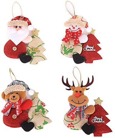 Armazenamento de ornamentos de Natal de Feonvvir, decoração de árvore de Natal de 4pcs, decoração de natal pendurada decoração