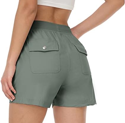 MOFIZ MULHERM 4,5 CHORGO DE CAMINHA DE TRABALHO CONDURA com 4 bolsos gelo Cool Quick Dry Lightweight Shorts atléticos para mulheres