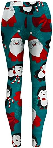 Leggings de cintura alta de Natal mulheres plus size leggings alces de veado de veado o treino de controle