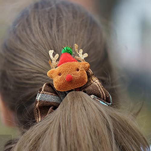 Acessórios para o cabelo Hair Scruncy Christmas Christmas Verificação elástica de cabelos lindos e versáteis Cabelo cordas Scrunchie Bobbles para mulheres meninas adultos crianças adultas