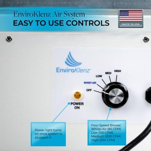 Purificador de ar em casa Enviroklenz, padrão de 1000 pés quadrados, com filtro HEPA | Cobertura máxima, ruído mínimo | Eliminar