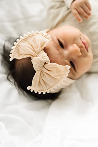 Baby Bling Bows recém -nascido para meninas cabelos de cabelo - Bandas de cabeça de nó aparadas acessórios de cabelo de crianças, tamanho único