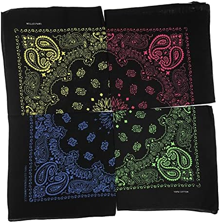 Supcow 12 peças Bandanas Paisley ROVA ROVA LONDRAMENTO algodão de algodão