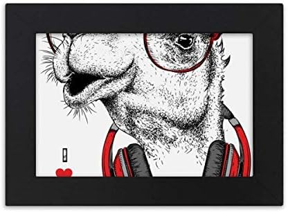 Cold Master Diy Lab Camel Headset Rock Music Painting Desktop Photo Frame Black Picture Art Painting 7x9 polegadas