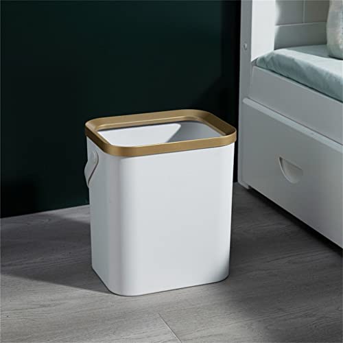 Lixo dourado anmmber para banheiro de cozinha quadrúpede quadrúpede plástico lixo de lixo estreito com tampa