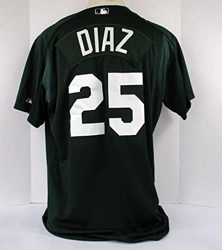 2003-04 Tampa Bay Devil Rays Matt Diaz #25 Jogo emitido Green Jersey BP ST 6712 - Jogo usado MLB Jerseys